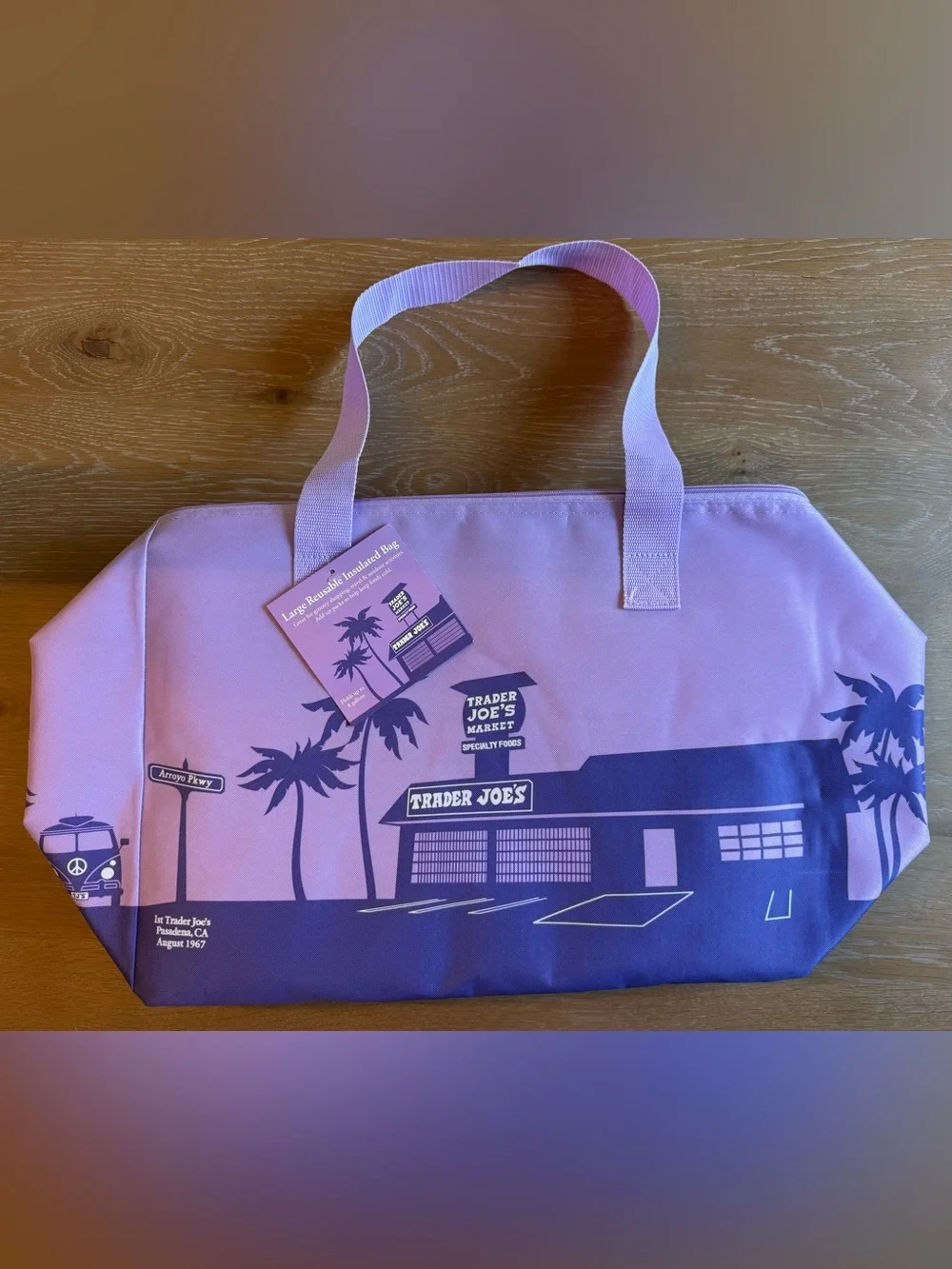 Trader Joe's Purple Insulated Market Tote